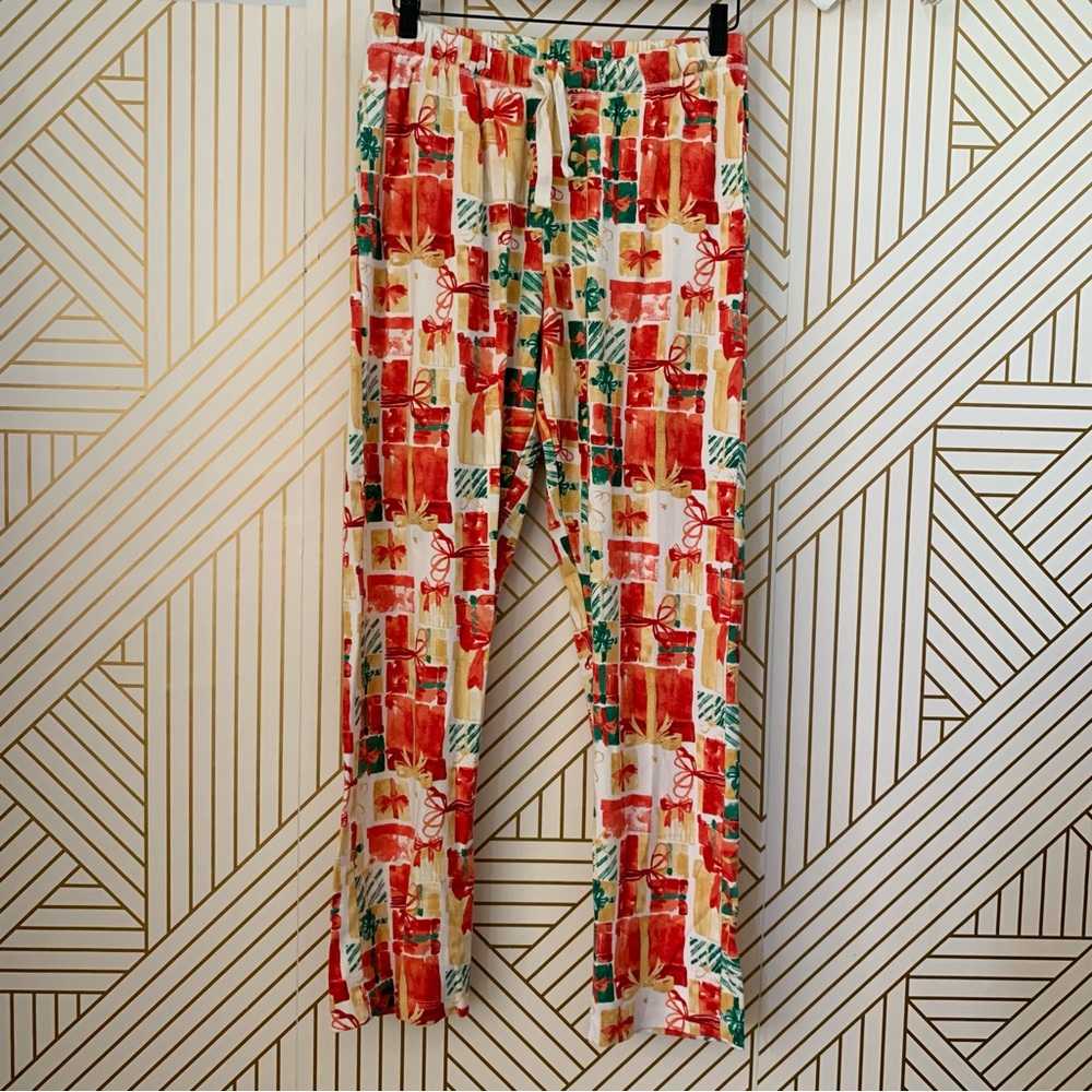 Burt’s Bees Organic Cotton Presents Winter Holiday  Christmas Pajama Pants M